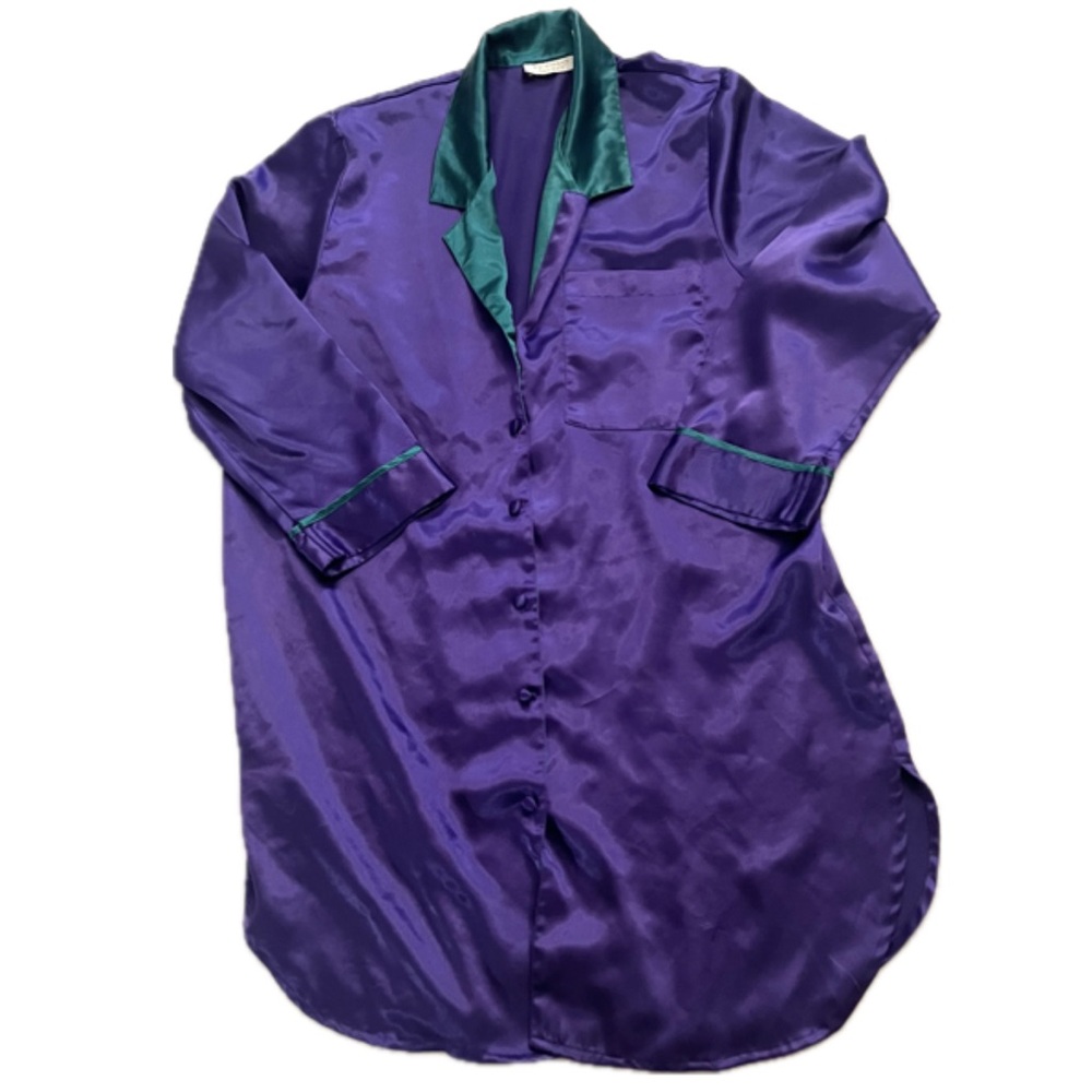 Victoria’s Secret Gold Label Nightshirt Purple/Green - Picture 5 of 5